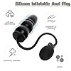 F1P-Manual Inflatable Novelties Black Adjustable Silicone Item Exercise Anil Plug Kit for Women, Men, Couple #1
