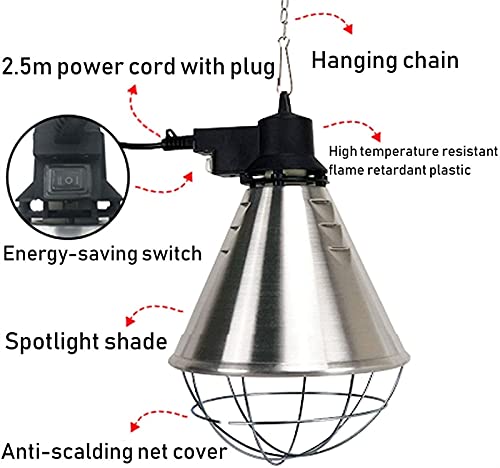 AACXRCR Kuikens Heater Guard Verwarming Bulb Lamp Behuizing Kooi Protector Heat Light Mesh Cover Lampenkap Voor Dag… - Afbeelding 4