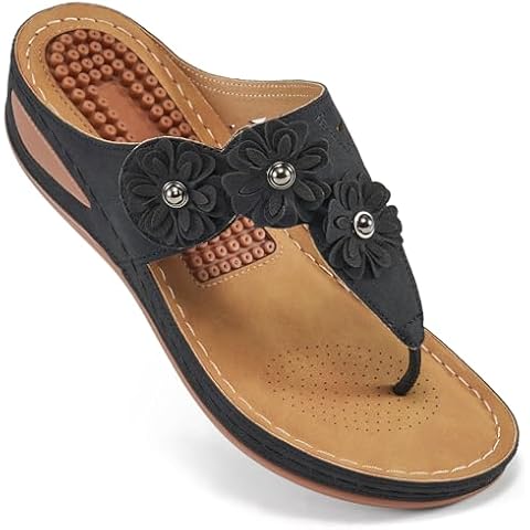FUDYNMALC Sandals Women Wedge Shoes: Summer Dressy Womens Flip Flops Comfortable Orthopedic Platform Sandals Casual Walking Wedges Cover
