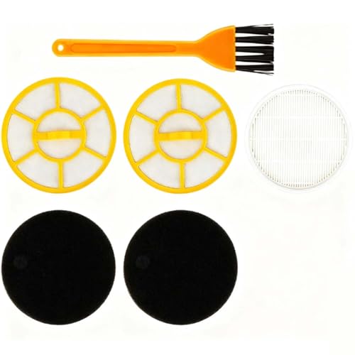 Filtros de repuesto compatibles con aspiradora Karcher VC3 1.198-125.0, 2.863-238.0, 1 filtro HEPA, 2 filtros para depósito de polvo, 2 espumas especiales y cepillo de limpieza
