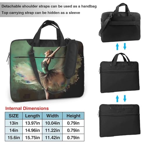Bolso Tote para Laptop Ballerina Like Butterfly 15.6 pulg miniatura 2