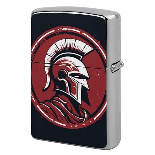 Funda protectora para encendedor rojo casco espartano miniatura 1