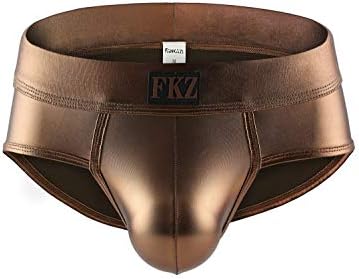 Swbreety Men's Shiny Metallic Mini Boxer Briefs Performance Trunks Underpants