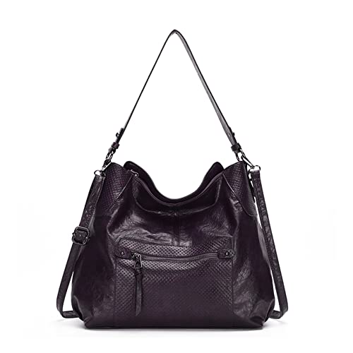 Messenger Bags Sac a Main Violet en Cuir PU pour Femme Active