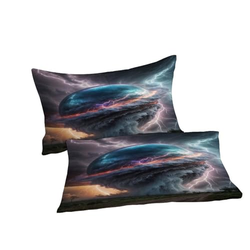 Housse de couette 3D Sci-Fi en microfibre premium, parure de lit double aux finitions durables