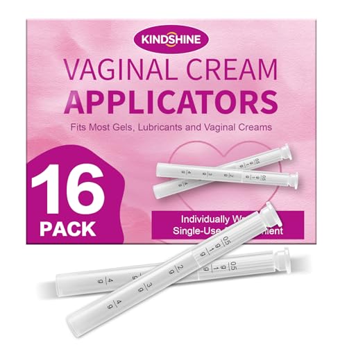 16 Pack Disposable Vaginal Cream Applicators for Women Suppository Applicators with Dosage Markings Hygienic Individually Wrapped Threaded Applicators Fits Most Vaginal Creams Gels & Lubricants