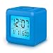 SkyNature Clocks for Kids,Digital Alarm Clocks,12/24 Hours,Large Numbers LED Display with Nightlight, Alarm, Snooze,Calendar for Children's Bedrooms,Blue Clocks