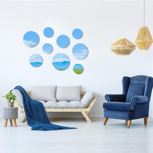 9 Pezzi Specchi Adesivi da Parete a Specchio