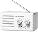 Tragbares Radio Batteriebetrieben FM/AM/UKW, Transistorradio unterstützt USB-Stromversorgung/Batteriebetrieben Radio, Kopfhöreranschluss, 5W Großem Lautsprecher, Extra Lange Antenne
