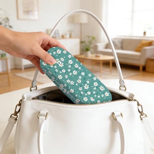 Image of Glasses Case Hard Shell,Portable Protective Eyeglasses Case, Eyeglass Holder Box with Cleaning Cloth,for Women Men