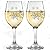 BANBERRY DESIGNS Snowflake Wine Glasses - Standard Two Piece Set of Wine Glasses - Silver Snowflake Design - 7.75" H 12 oz Capacity