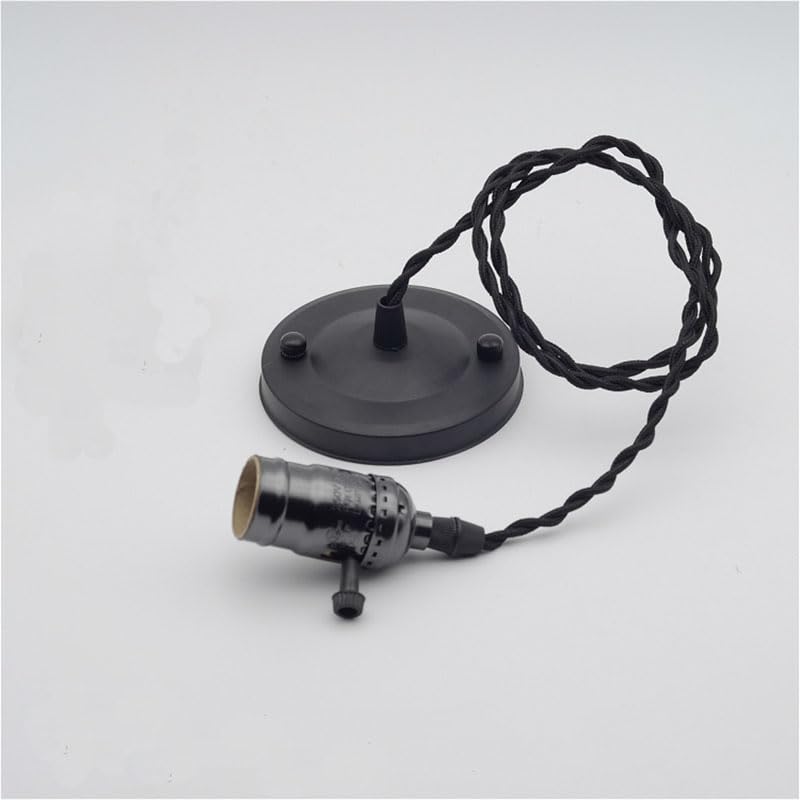 E27/E26 1M Retro Vintage Lamp Base Holder Copper Hanging Ceiling Light Bulb Fixture - (Color: type 3; Base Type: E27)
