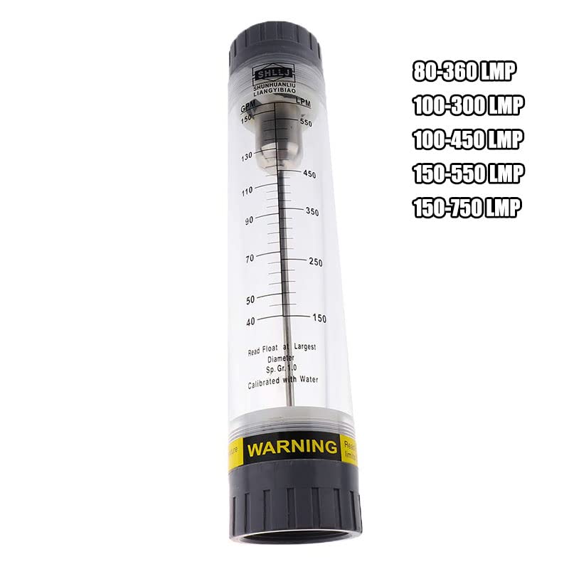 Medidor de flujo líquido, LZM-50G, caudalímetro de 100-300 LPM, hembra interna de 2 pulgadas, caudalímetro de flujo de agua líquida de tubo escala precisa acrílico transparente para medida