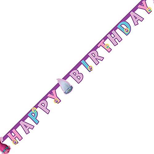 Dreamworks Trolls- Trolls Bandera, Color rosa (Procos 49877)