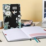 Diary 2025-2026 Academic Diary A5 Week to View, Aug 2025 - July 2026, Weekly and Monthly Planner, Uk Holidays, with Pen Set, Colorful Monthly Tabs, Inner Pocket - (5.9" × 8.5") - Black - Image 6