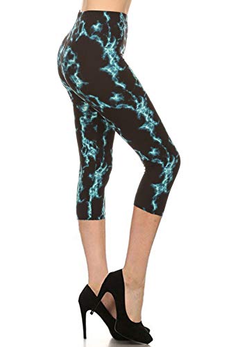 R950-CA-OS Skull Hunt Capri Print Leggings