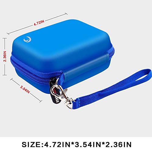 Carrying & Protective Case For Digital Camera, Abergbest 21 Mega Pixels 2.7" Lcd Rechargeable Hd/Kodak Pixpro/Canon Powershot Elph 180/190 / Sony Dscw800 / Dscw830 Cameras For Travel - Blue #TOP4