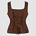 brown corset,Renaissance Corset Tops for Women, Overbust Gothic Pirate Victorian Medieval Vintage Corsets Top Sexy Bodysuit Fashion Bustier Shapewear 01 Brown L