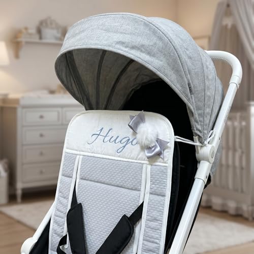 Miniatura 7 de Baby Star - Colchoneta Transpirable Para Silla De Paseo, Personalizado Con Nombre De Su Bebé Bordado C14gp