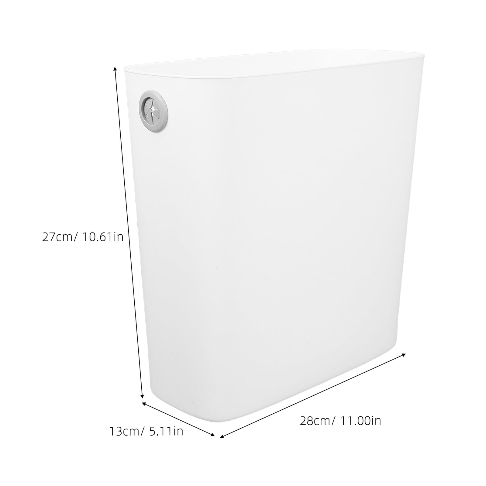PartyKindom Schmale Kunststoff Mülleimer 2 Stück aus Pp in Weiß
