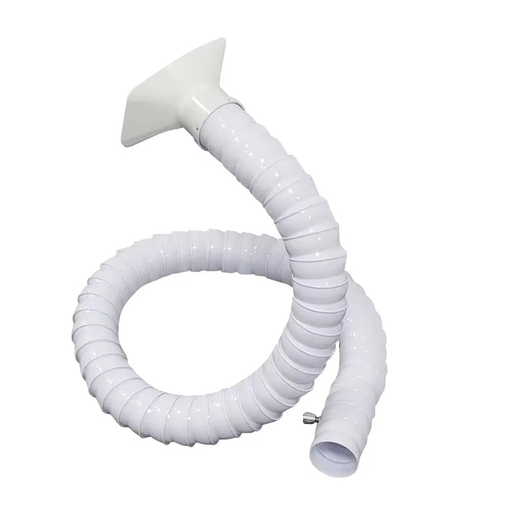 Tubo Flexible de Extracción de Humos de Soldadura POM 50mm/75mm, Manguera Ventilación con Campana Cuadrada para Sistema Industrial Extracción de Humos(DIA. 50mm,200cm)