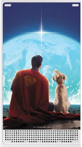 Skinit Decal Gaming Skin Compatible with Xbox Series S Bundle - Officially Licensed Superman 2025 Superman & Krypto Watch The Earth Design