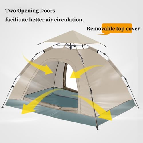 Carpa Dome para 2 personas color verde portátil ligera miniatura 2