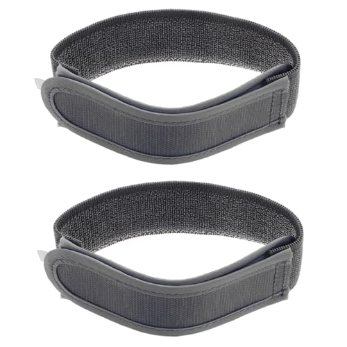 BESPORTBLE 1pair Unisex No Buckle Elastic Waist Belt Hook and Loop Fastener Comfortable Invisible Stretch Belt for Jeans and Casual Wear Fit for Men and Women Grey