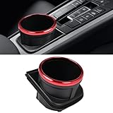 OICCTBF Cup Holder Center Console Drop-in Drink Holder Replacement with Red Ring for Porsche Boxster 981 for Cayman 981 for 911