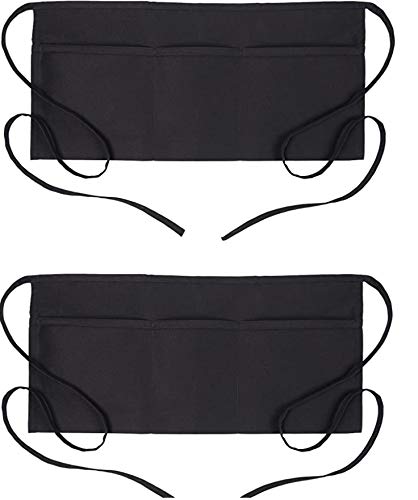 Fame® 3 Pocket Waist Apron - F9 - Black (Wfa18121Bk) - 2 Pack #TOP27