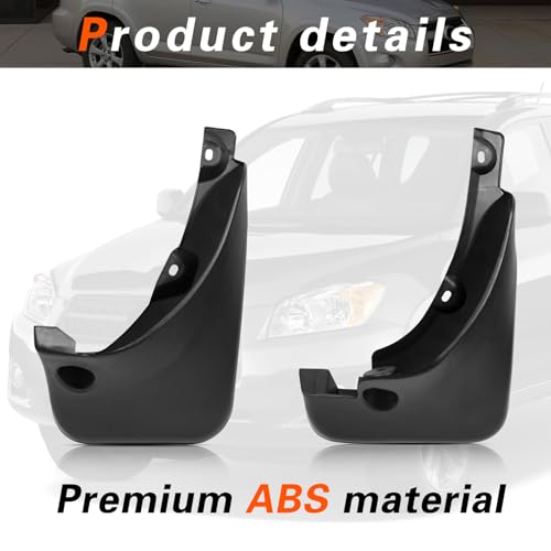 Image of 2007 RAV-4 Mud Flaps Mud Guards Compatible with Toyota RAV-4 2.4 2006-2013 Splash Guard No Drilling Required All Weather Mudflaps(Set of 4)