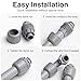 6Pcs Conduit Connectors,Liquid Tight Connector NPT Non-Metallic for PVC Electrical Flexible Conduit Fittings 180 Degree Straight,UL Listed for Home Outdoor Tubes Tools (1IN)