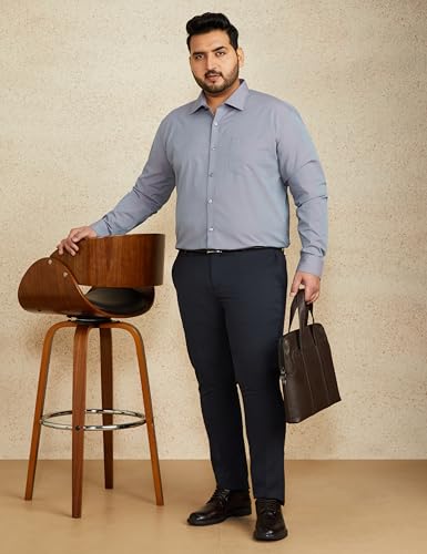 Image of Amazon Brand - Symbol Men's Cotton Formal Shirt | Plain | Full Sleeve - Regular Fit (Available in Plus Sizes)