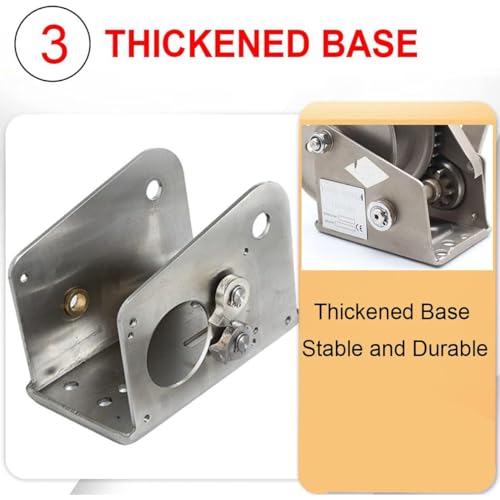 Winche manual para remolque y barco 1200lbs con cable de acero 10m miniatura 5