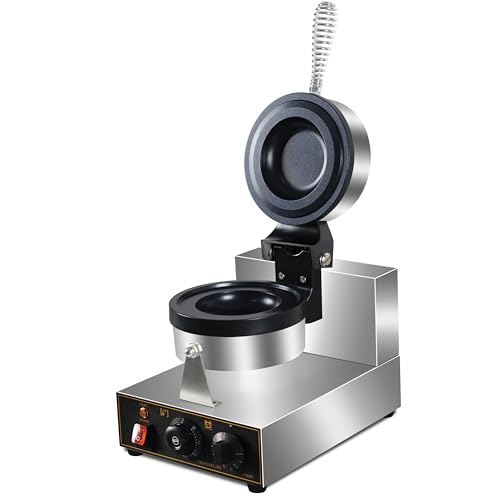 1300W Ice Cream UFO Burger Maker, Burger Waffle Maker, Hamburger sandwich machine Non-stick Panini press waffle machine, Non stick pan coating, stainless steel body, with temp and timer control.