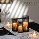 Candeldo Windlicht Glas Windlichter Outdoor: 3er Set Windlicht Schwarz Metall Kerzenhalter Glaszylinder Deko Tisch Wohnzimmer Garten Vase Modern Windlichter Draußen und Drinnen Teelicht Stumpenkerze