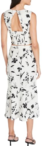 Club Monaco Women's Printed Linen Blend Midi Skirt2
