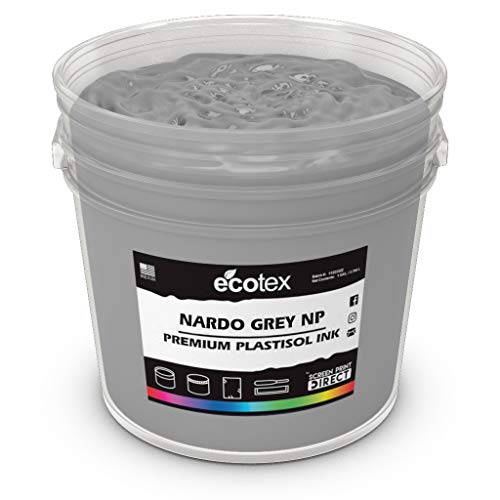 Ecotex Nardo Grey NP Plastisol Ink for Screen Printing Non Phthalate Formula Quart - 32 oz.