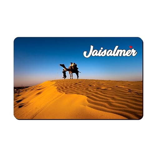 Image of Elegant Fridge Magnet with Themes |Rectangular Size Refrigerator Magnet with Magnetic Rubber Back | Pack of 1, 8.6cm X 5.4cm (Jaisalmer)