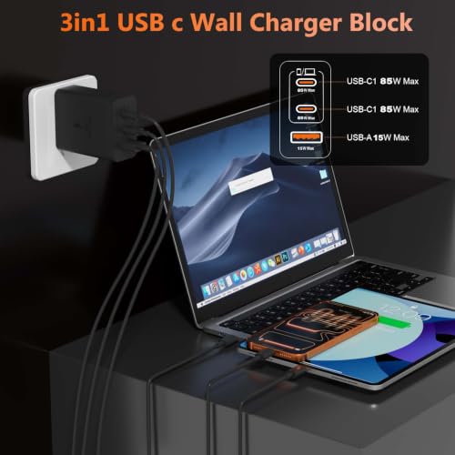 Oxivane Super Fast Charger Type C 100W USB C Charger with C-C & A-C Cables - image 8