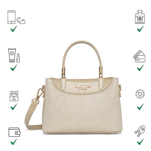 Image of Lavie Luxe Women's Glam Bella 3 Comparment Tote Handbag | Tote Bag For Work | Ladies Purse | Stylish Shoulder Bag | Gift For Women