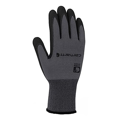 Carhartt mens Thermal Wb Waterproof Breathable Nitrile Grip Cold Weather Gloves, Grey, Medium US