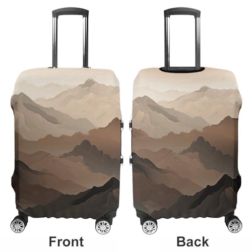 Travel Luggage Cover Elastic Suitcase Protector Anti-Scratch Washable Smoky Mountains Luggage Sleeve Tsa Approved Carry on Covers Baggage Cover Fits 18-32 Inch Luggages3
