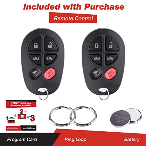 KeylessOption Keyless Entry Remote Control Mini Van Key Fob Replacement for GQ43VT20T (Pack of 2) - Image 3