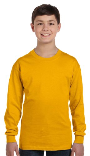Gildan Boys Heavy Cotton Long Sleeve T-Shirt