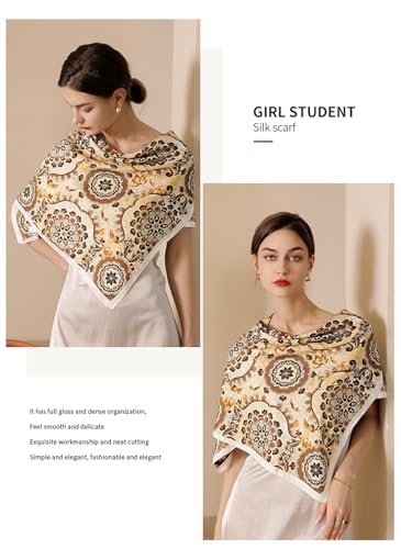 35" Large Square 3PCS Women Fashion Spring Like Silk Scarf Shawl Wrap Sunscreen Shawls head wrap4