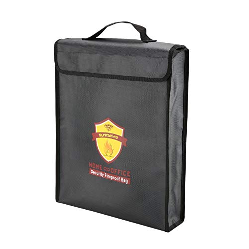 Preisvergleich Produktbild Ballylelly-Sunnylife Battery Safe Bag Explosionsgeschützte Ordner Sicherheit Feuerfeste, Wasserdichte Aufbewahrungstasche Home Office Document File Guard
