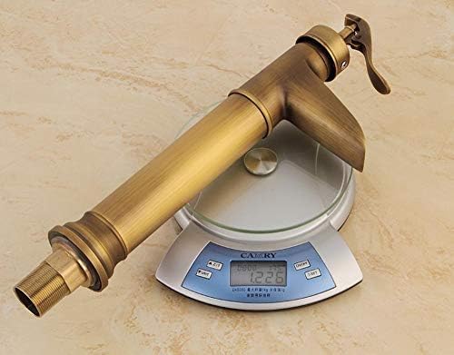 Robinets de lavabo de mode avec mitigeur cascade en laiton surhaussé