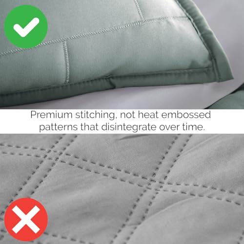 Image of Southshore Fine Living, Inc. Twin Daybed Comforter Set, 6-Piece Twin Bedding Set with Daybed Cover, 3 Pillow Shams, Bed Skirt, Throw Pillow - Day Bed Quilt Set, Brickyard Teal
