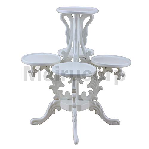 Support de fleurs blanc 1/6 sculpté main pour scène de poupée haut de gamme